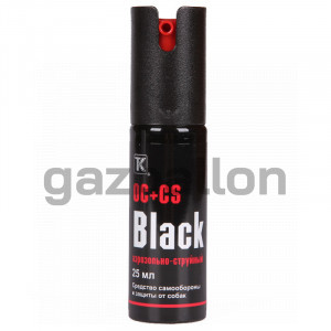 Перцовый (газовый) баллончик «Black» 25 мл, аэрозольно-струйный